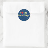 Sticker Rond T-shirts Pacemaker | Obtenir des cadeaux (Sac)