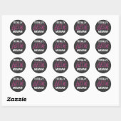Sticker Rond T-shirts rose Memaw absolument géniaux (Feuille)