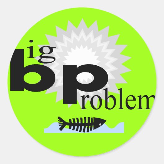 Sticker Rond T-shirts sur la catastrophe de la marée noire (Devant)