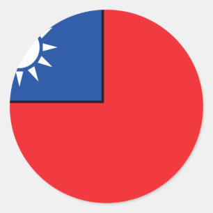 Sticker Rond T-shirts taiwanais et cadeaux de drapeau