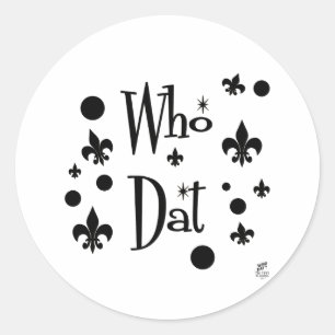 Sticker Rond T-shirts Who Dat