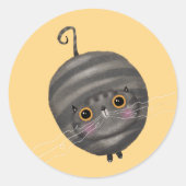 Sticker Rond Tabby Cat (Devant)