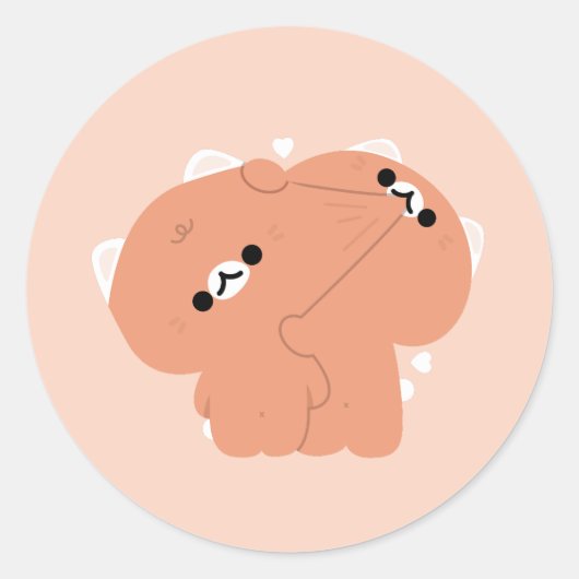 Sticker Rond Tabby Cat Couple (Devant)