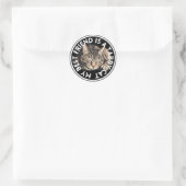 Sticker Rond Tabby Chat meilleur ami (Sac)