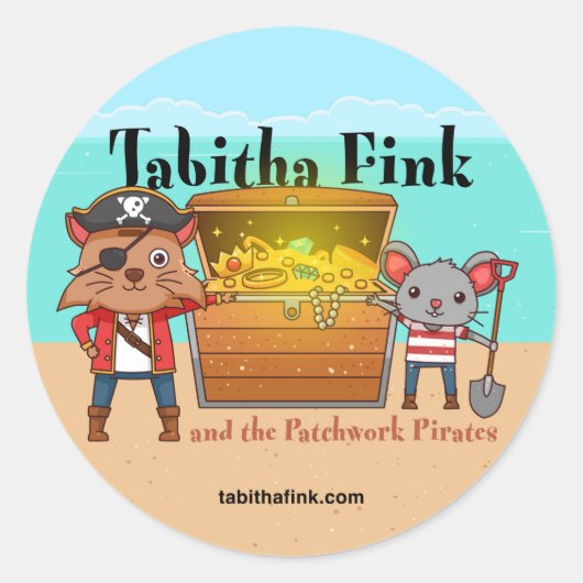 Sticker Rond Tabitha Fink et l'autocollant de pirates de (Devant)