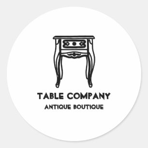 Sticker Rond Table antique vintage