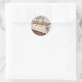Sticker Rond Table de banquet de mariage vintage (Sac)