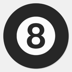 Sticker Rond Table De Pool Avec 8