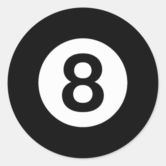 Sticker Rond Table De Pool Avec 8 (Devant)