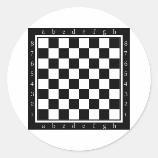 Sticker Rond table d'échecs classique (Devant)