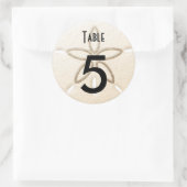 Sticker Rond Table Numéro Bouteille de vin Plage Mariage Étique (Sac)