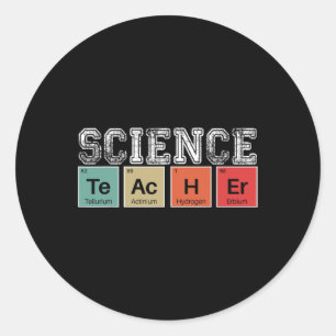 Sticker Rond Table Périodique De L'Enseignant En Sciences Retou