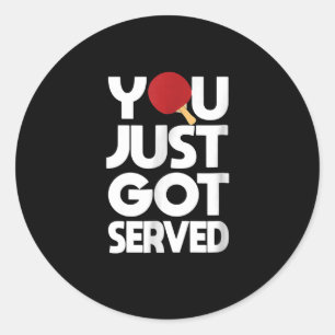 Sticker Rond Table Tennis Men Butterfly Ping Pong