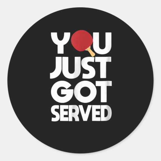 Sticker Rond Table Tennis Men Butterfly Ping Pong (Devant)