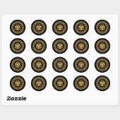 Sticker Rond Table victorienne D20 Dice RPG (Feuille)