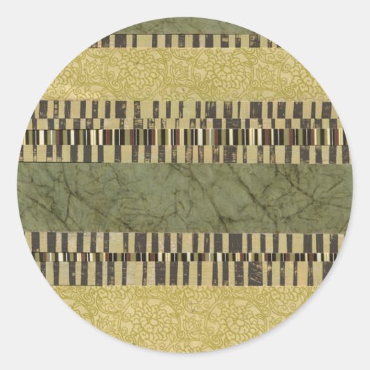 Sticker Rond Tableau à panneaux multimotifs (Devant)