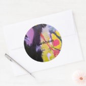 Sticker Rond Tableau Abstrait de Jeff Hankamer Artjunkhaus Art (Enveloppe)