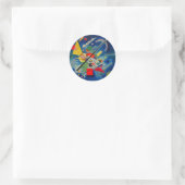 Sticker Rond Tableau bleu de Wassily Kandinsky (Sac)