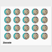 Sticker Rond Tableau Cheetah (Feuille)