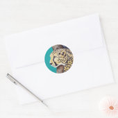 Sticker Rond Tableau Cheetah (Enveloppe)