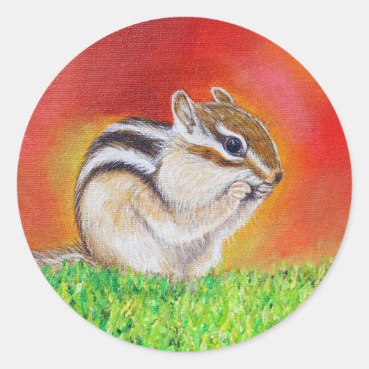 Sticker Rond Tableau Chipmunk (Devant)