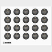 Sticker Rond Tableau craie Fancy Script Articles faits maison C (Feuille)