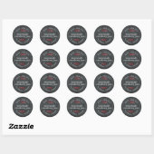 Sticker Rond Tableau Craie pour Confiture Maison de Cranberry p (Feuille)