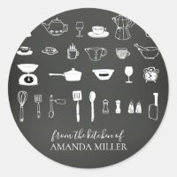 Tableau de bord de la cuisine de l'autocollant ron