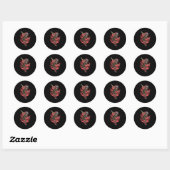 Sticker Rond Tableau de bord en chef des Indiens (Feuille)