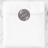 Sticker Rond Tableau de bord Inspiré Pink Floral Wreath 2014 Gr (Sac)