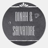 Sticker Rond Tableau de bord moderne Script simple (Devant)