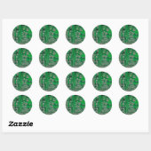 Sticker Rond Tableau de circuits imprimés (Feuille)