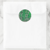 Sticker Rond Tableau de circuits imprimés (Sac)