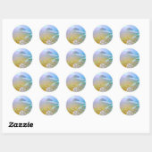 Sticker Rond Tableau de Morro Bay (Feuille)
