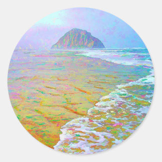 Sticker Rond Tableau de Morro Bay
