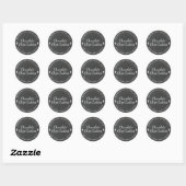 Sticker Rond Tableau noir classique cadeau de cuisson personnal (Feuille)