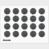 Sticker Rond Tableau Noir Maison Rustique À Écrire (Feuille)