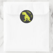Sticker Rond Tableau noir Merci Dinosaur (Sac)