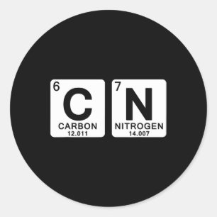 Sticker Rond Tableau périodique de la science 67 Mème Professeu