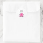 Sticker Rond tablier de cuisine et casquette de Cuisine avec co (Sac)