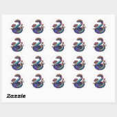 Sticker Rond Tabourets et échelles (Feuille)