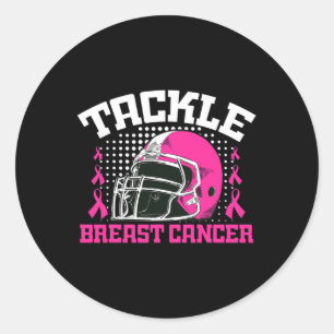 Sticker Rond Tackball Football Sensibilisation au cancer du sei
