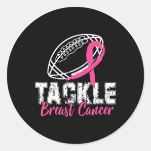 Sticker Rond Tacker Cancer du sein Chemise Sensibilisation Foot