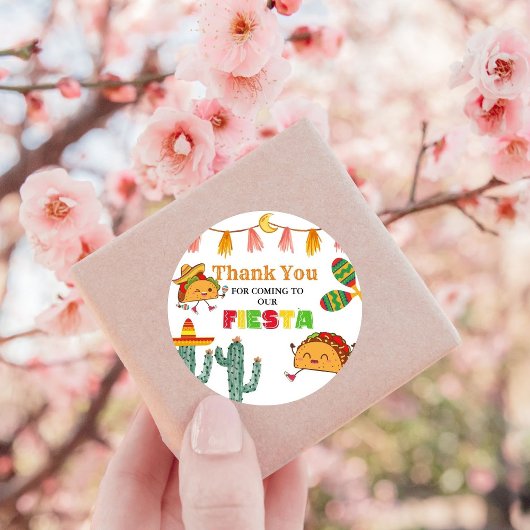 Sticker Rond Taco à propos de bébé Fête bébé mexicaine Merci