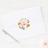 Sticker Rond Taco à propos de bébé Fête de bébé mexicaine Merci (Enveloppe)