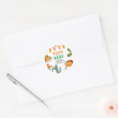 Sticker Rond Taco à propos de cadeaux de baby shower mexicain p (Enveloppe)