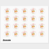 Sticker Rond Taco à propos d'une fête d'anniversaire (Feuille)