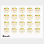 Sticker Rond Taco Bout A Baby Fiesta Baby shower (Feuille)