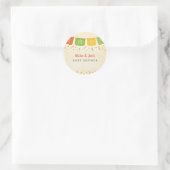 Sticker Rond Taco Bout A Baby Fiesta Baby shower (Sac)