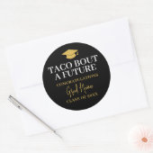 Sticker Rond Taco Bout a Future - Grad Name Black Gold (Enveloppe)